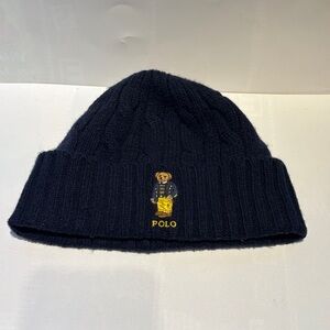 Polo Ralph Lauren Classic Cable Knit Polo Bear Beanie Hat Unisex’s